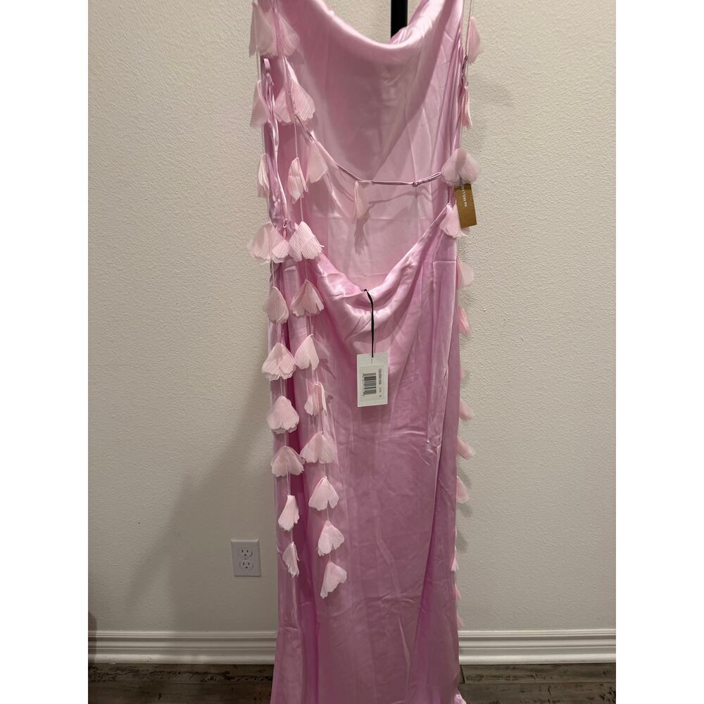 New few moda O.P.T Ingrid light pink silk blend dress $347 sz M - Picture 7 of 9
